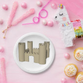 Open kasteel papieren bordje (Feest)