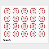Open Kerst stickers van 25 december (Vel)