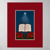 Open kerstbericht in bijbel poster (Voorkant)