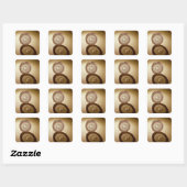 Open kistdeksel, uit Cornalaragh Vierkante Sticker (Vel)