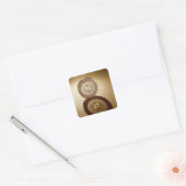 Open kistdeksel, uit Cornalaragh Vierkante Sticker (Envelop)