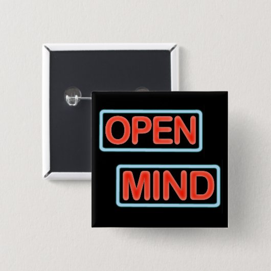 open knop vierkante button 5,1 cm (Voorkant /achterkant)