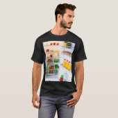 Open koelkast gevuld met voedsel t-shirt (Voorkant volledig)