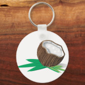 Open kokosnoot sleutelhanger (Voorkant)