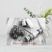 Open kurkschroef voor flessen kaart (Staand voorkant)