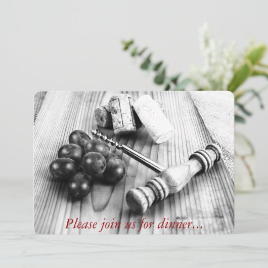 Open kurkschroef voor flessen kaart (Staand voorkant)