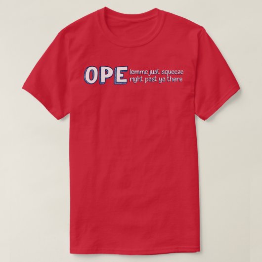 Open Lemme knijpt net langs je heen in het Midwest T-shirt (Design voorkant)