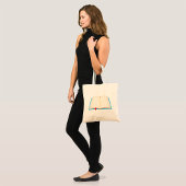 Open Lined Boek Rood Merkblad Tote Bag