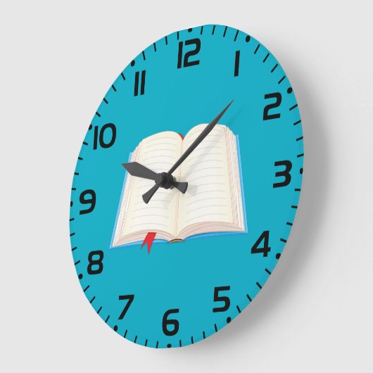 Open Lined Book Red Bookmark Grote Klok (Hoek)