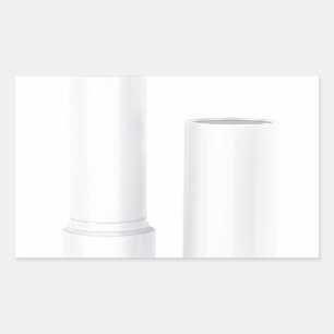 Open lippenbalkstok rechthoekige sticker