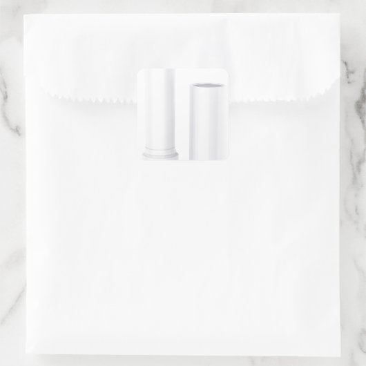 Open lippenbalsem stick vierkante sticker (Tas)