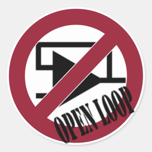 Open lus ronde sticker (Voorkant)