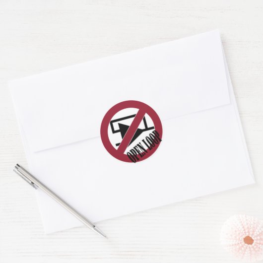 Open lus ronde sticker (Envelop)