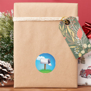 Open Mailbox Ronde Sticker
