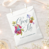 Open me Alice in Wonderland Key & Florals Bedankzakje (Geknipt)