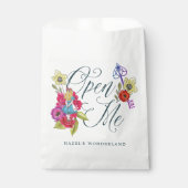 Open me Alice in Wonderland Key & Florals Bedankzakje (Voorkant)