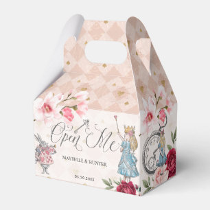 Open me Chic  Alice in Wonderland sprookje Bedankdoosjes