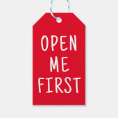 Open me eerst van | Elke achtergrondkleur Cadeaulabel (Voorkant)