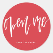 Open me Gift Sticker (Voorkant)