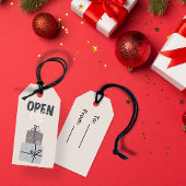 Open me! Kerstcadeau label Cadeaulabel