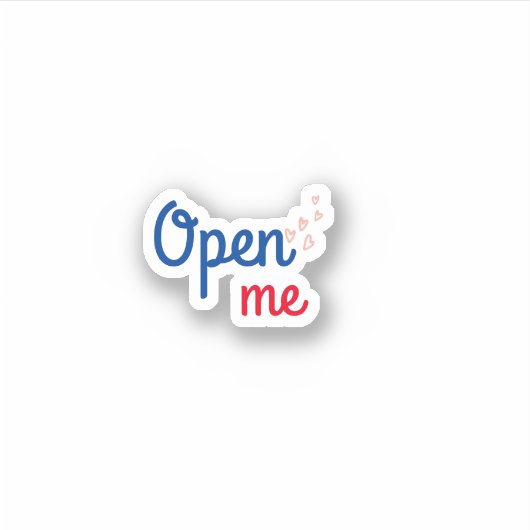 Open me trendy small business sticker (Voorkant)