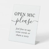 Open MIC Funeral Deel een geheugen Reclamebord Met Voetstuk (Voorkant)