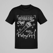 Open Mic Night New York City Mannen grafische stij T-shirt