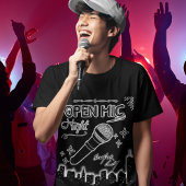 Open Mic Night New York City Mannen grafische stij T-shirt
