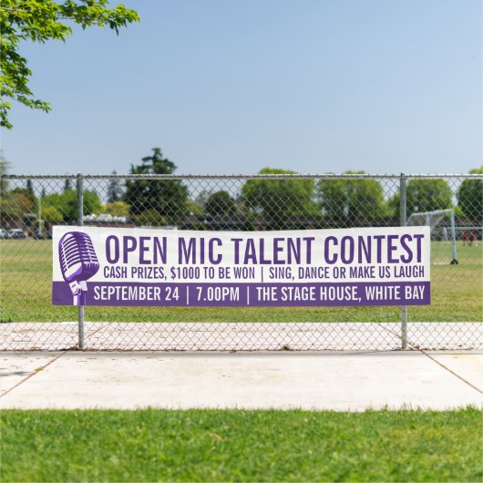 Open mic-talentwedstrijd of wedstrijd spandoek (Insitu)