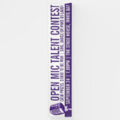 Open mic-talentwedstrijd of wedstrijd spandoek (Verticaal)