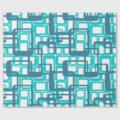 Open middeleeuwse moderne rechthoeken cadeaupapier (Vlak)