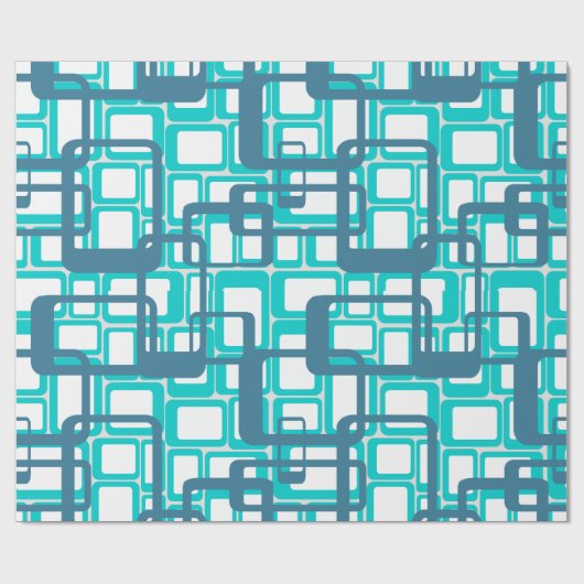 Open middeleeuwse moderne rechthoeken cadeaupapier (Vlak)