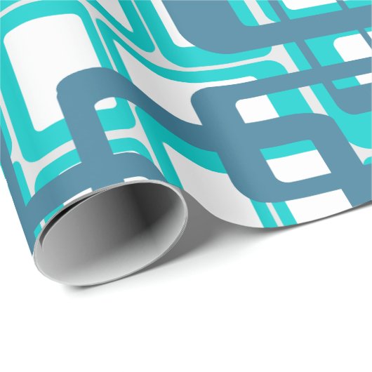 Open middeleeuwse moderne rechthoeken cadeaupapier (Rol Hoek)