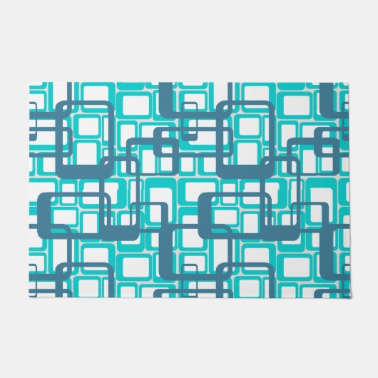 Open middeleeuwse moderne rechthoeken deurmat (Voorkant)