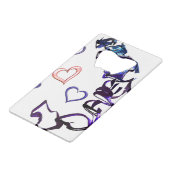 Open mijn hartflesopening los creditkaart flessenopener (Voorkant Gekanteld)