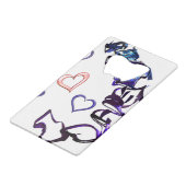 Open mijn hartflesopening los creditkaart flessenopener (Achterkant Gekanteld)