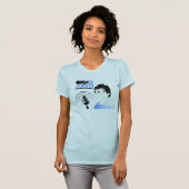 Open Mikeless shirt Blue Women met reisdata (Voorkant volledig)