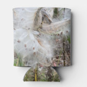 Open Milkweed Pods | Zaden met zijde | Blikjeskoeler (Achterkant)