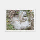 Open Milkweed Pods | Zaden met zijde | Fleece Deken (Voorkant (Horizontaal))