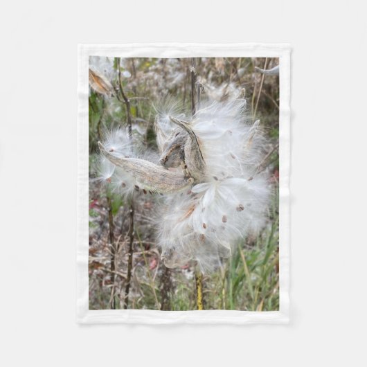 Open Milkweed Pods | Zaden met zijde | Fleece Deken (Voorkant)