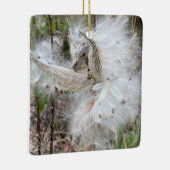 Open Milkweed Pods | Zaden met zijde | Keramisch Ornament (Rechts)