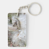 Open Milkweed Pods | Zaden met zijde | Sleutelhanger (achterkant)