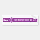 Open Minds, Open Bronnen, Open Toekomst - CentOS Bumpersticker (Voorkant)