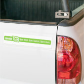 Open Minds, Open Bronnen, Open Toekomst - Linux Mi Bumpersticker (Op Truck)