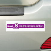Open Minds, Open Bronnen, Open Toekomst - Slackwar Bumpersticker (Op auto)