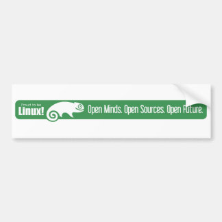 Open Minds, Open Bronnen, Open Toekomst - SUSE Bumpersticker