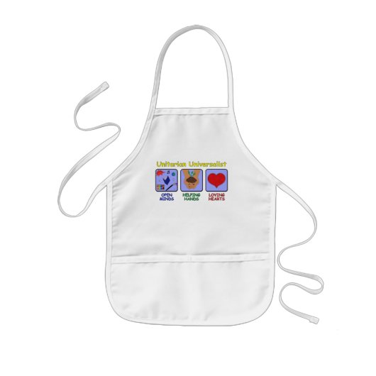Open Minds UU Apron met Symbolen Kinder Schort (Voorkant)