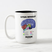 Open mindset in (anatomisch brein) tweekleurige koffiemok (Links)