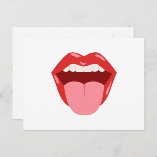 Open mond briefkaart (Voorkant / Achterkant)