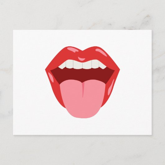 Open mond briefkaart (Voorkant)